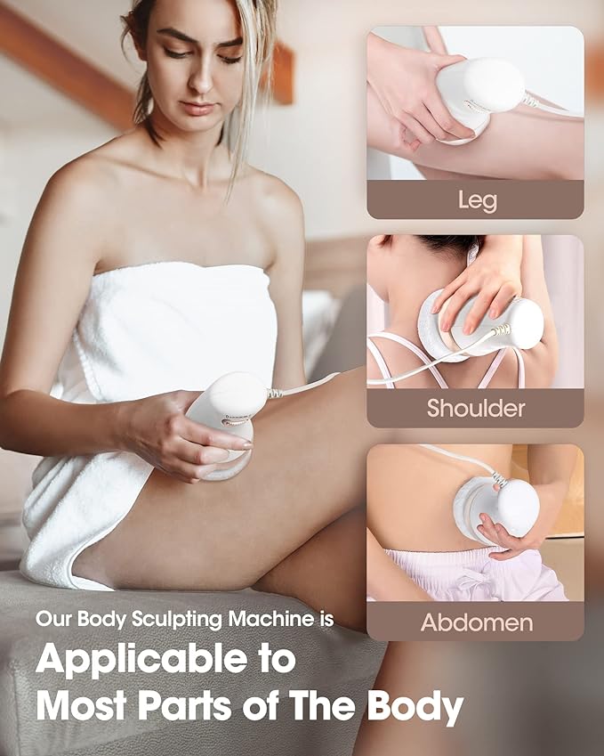 ZenPure ContourCraft: Handheld Body Sculpting Massager with 6 Washable Pads
